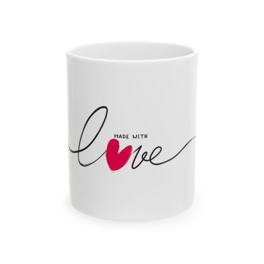 Made With Love - Ceramic Mug, (11oz, 15oz)